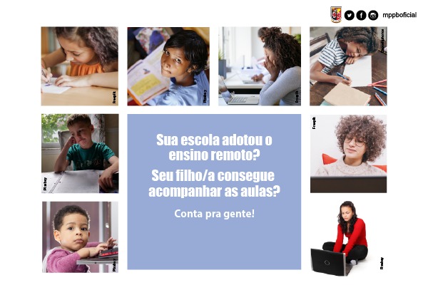 MPPB abre consulta pública sobre atividades escolares não presenciais durante a pandemia