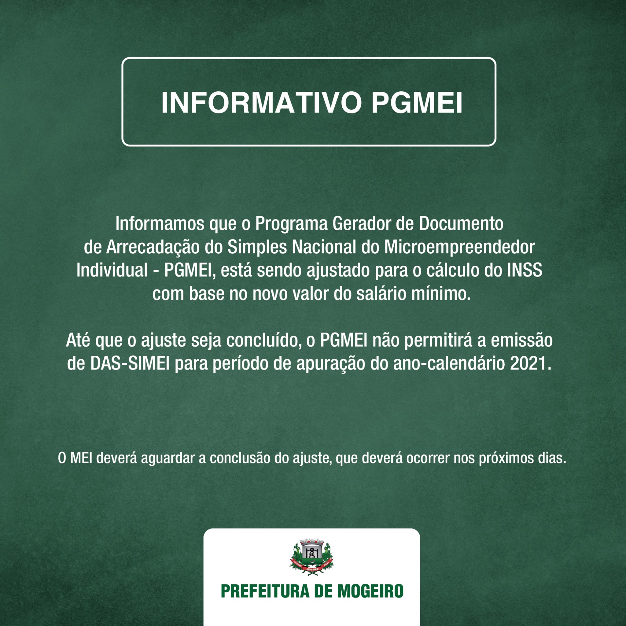 Informativo sobre a emissão do Documento de Arrecadação do Simples Nacional – DAS SIMEI
