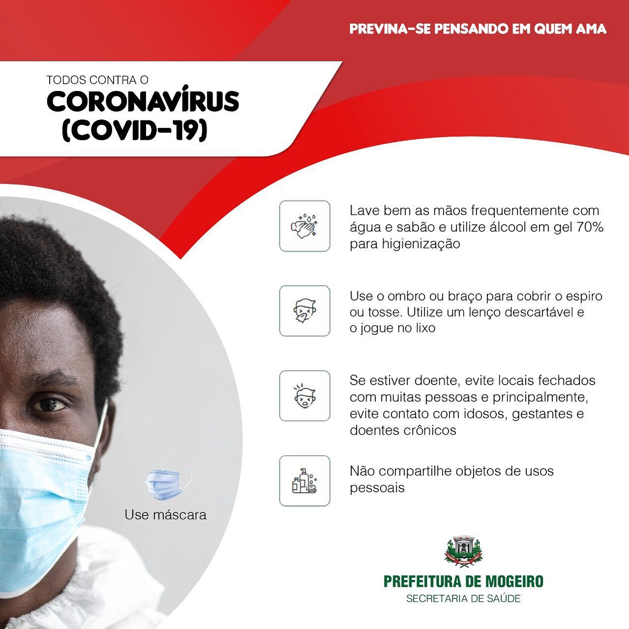 Cartilha informativa de prevenção ao novo coronavírus