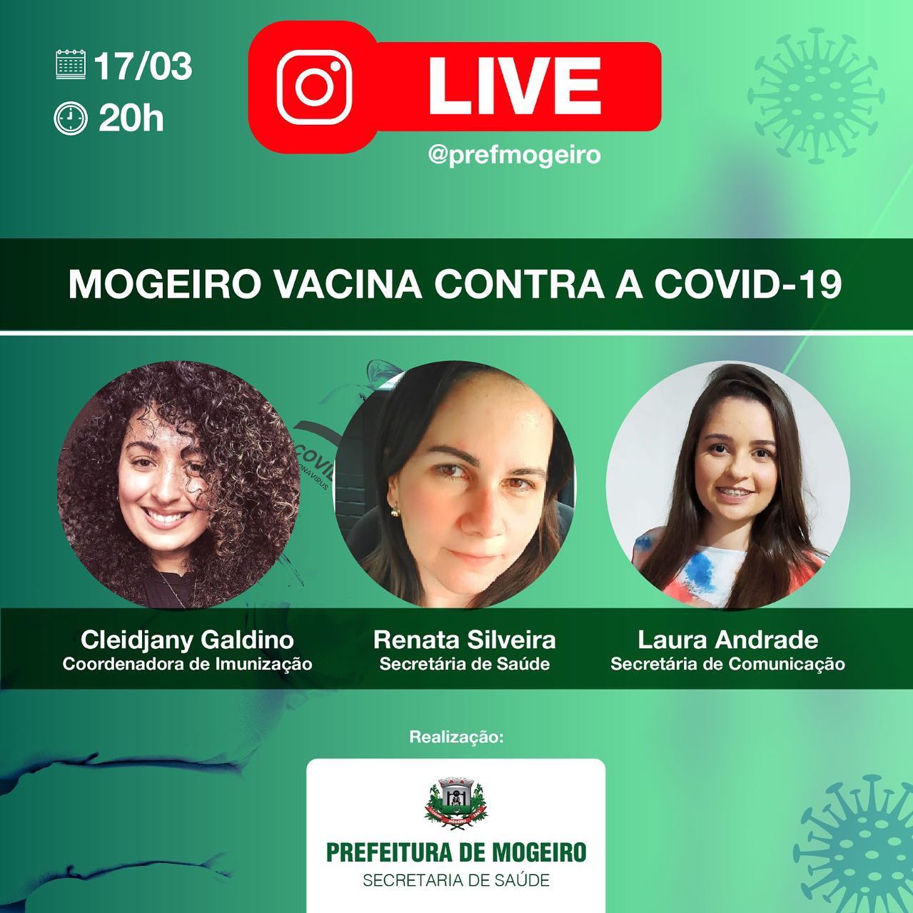 Prefeitura realiza live sobre a vacinação contra a Covid-19